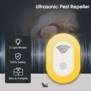 Adjustable Night Light Ultrasonic Mosquito Repeller Mini Home Electronic Mouse Repeller, Spec: US Plug(White)