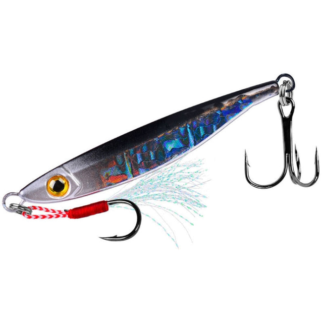 PROBEROS LF126 Long Casting Lead Fish Bait Freshwater Sea Fishing Fish Lures Sequins, Weight: 10g(Color E)