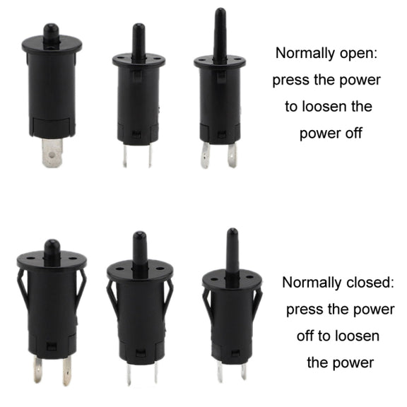 3pcs Refrigerator Door Light Switch Wardrobe Door Self-reset Switch, Size: Normally Closed 4.6mm
