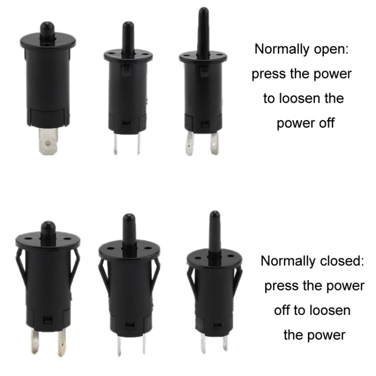 3pcs Refrigerator Door Light Switch Wardrobe Door Self-reset Switch, Size: Normally Closed 4.6mm