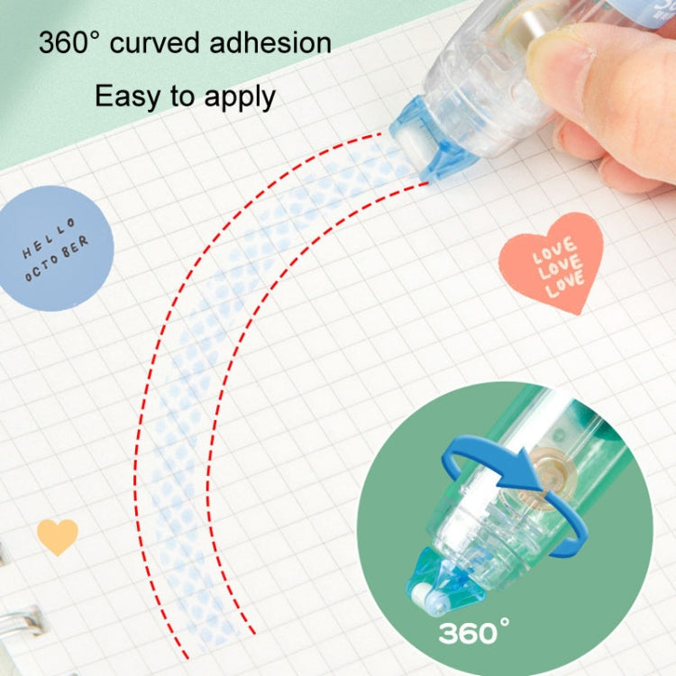 Push-Dry Quick Glue Stick Correction Tape Double Sided Adhesive For Handmade Handbook(Blue)