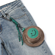 Portable Fisherman Hat Bag Coin Key Pouch Mini Bag Hanger, Color: Orange