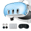 For Meta Quest 3 PC Protective Shell, Style: 7 In 1 (Glitter Transparent Blue) - VR Accessories by PMC TechLife | Online Shopping South Africa | PMC TechLife | Buy Now Pay Later Mobicred