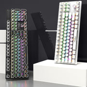 T-WOLF T75 104 Keys Adjustable RGB Light Computer Game Wired Mechanical Keyboard(Black)