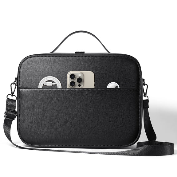 For Apple Vision Pro Headset Multifunctional Storage Bag Carrying Case(Black)