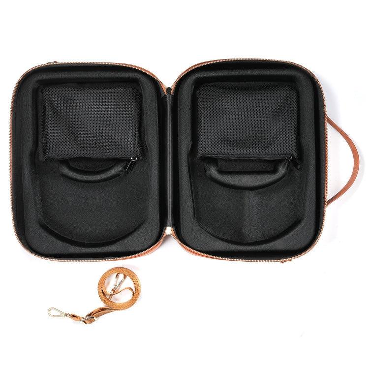 For Apple Vision Pro Headset Multifunctional Storage Bag Carrying Case(Brown)