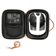 For Apple Vision Pro Headset Multifunctional Storage Bag Carrying Case(Brown)