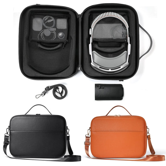 For Apple Vision Pro Headset Multifunctional Storage Bag Carrying Case(Black)