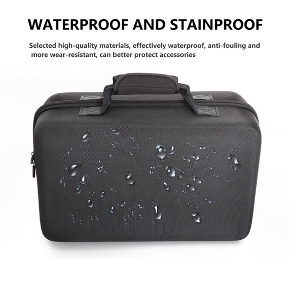 For PS5 Slim Game Console EVA Storage Bag Handbag Carrying Case(1900 Black)