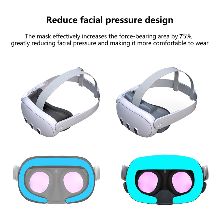 For Meta Quest 3 Adjustable Replacement Eye Mask VR Blackout Soft Replacement Face Mask Set