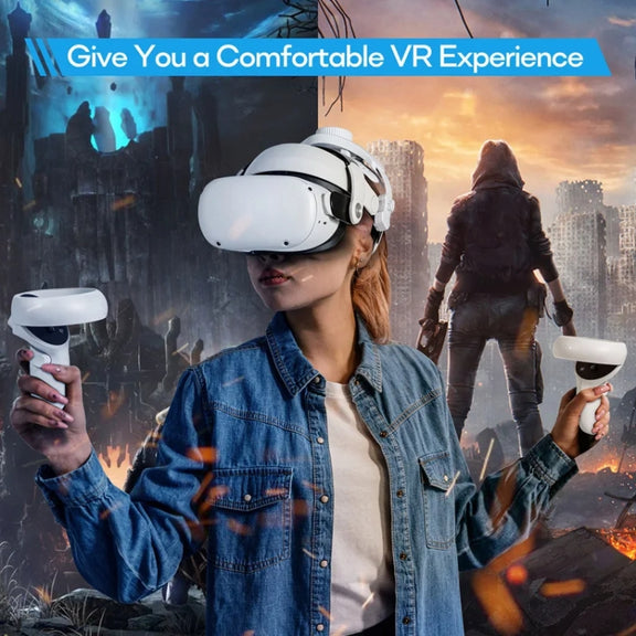 DEVASO VR Glasses Retractable Adjustable Headband Accessories For Meta Quest 3S / Meta Quest 3 / Meta Quest 2 / Meta Quest Pro / Pico 4 / Pico 4 Pro(White)