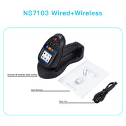 NEWSCAN 2D Wireless Barcode Reader Scanner Data Collector With 2.2-Inch LCD Screen