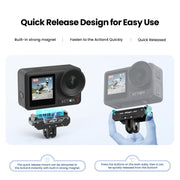 For DJI Osmo Action 4 / 3 aMagisn Magnetic Fast Disassembly Motion Camera Accessories