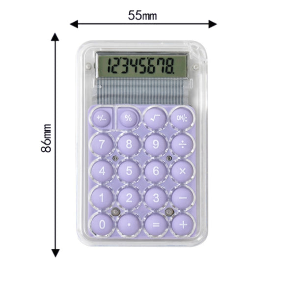 Small Silent Simple Calculator Mini Candy Dormitory Student Office Exam Tool(Pink)