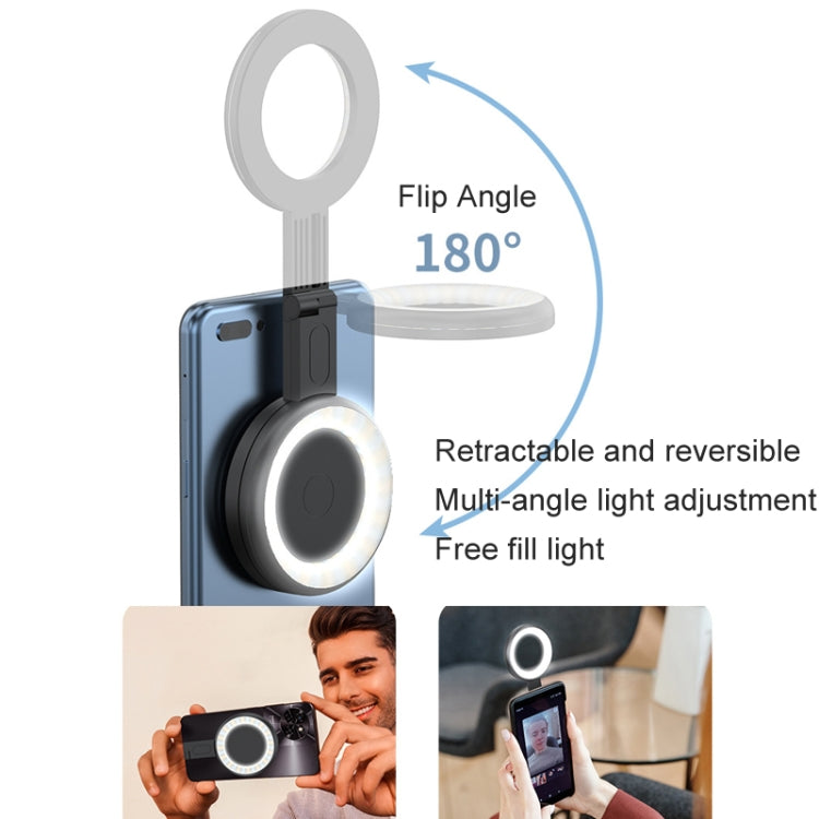 Cell Phone Magnetic Fill Light Portable Photo Pocket Lamp(White)