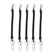 5pcs Spring Key Rope Plastic Keychain Environmentally Friendly Elastic Chain(Black) - Hooks by PMC TechLife | Online Shopping South Africa | PMC TechLife | Buy Now Pay Later Mobicred