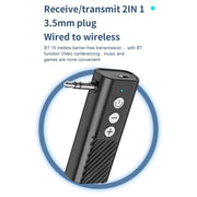 Bluetooth 5.3 Car TF Playback AUX Receiver Transmitter