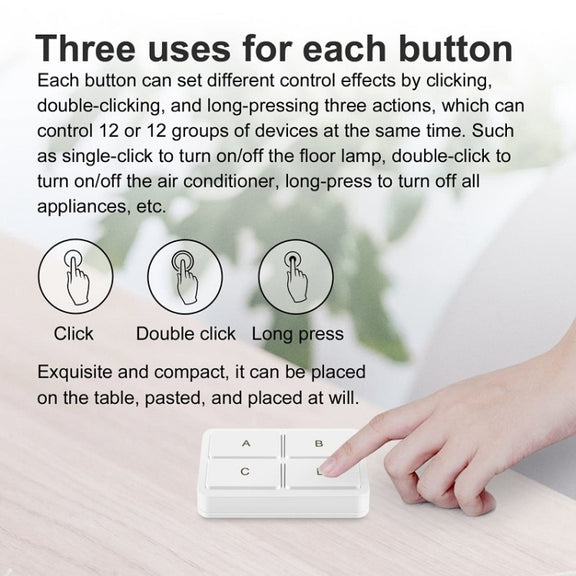 Zigbee Tuya 4-key Situational Remote Control Smart Switch(YSB34)