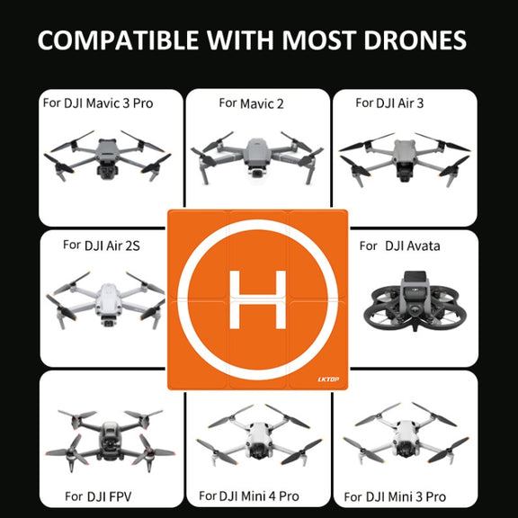 LKTOP 50cm Drone Universal Landing Pad Double-sided Water-resistant Foldable RC Aircraft Launch Mat