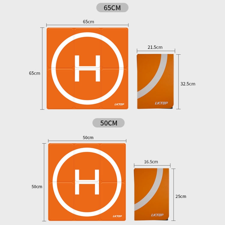 LKTOP 50cm Drone Universal Landing Pad Double-sided Water-resistant Foldable RC Aircraft Launch Mat