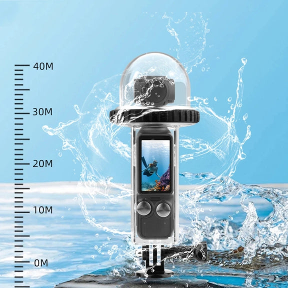 For DJI Osmo Pocket 3 BRDRC 40m Depth Water-resistant Case Diving Housing Cover(Transparent Handle)