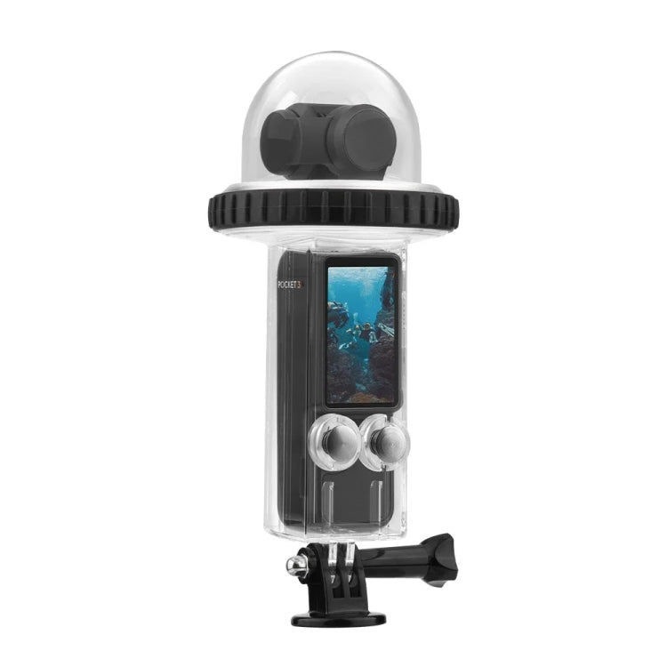 For DJI Osmo Pocket 3 BRDRC 40m Depth Water-resistant Case Diving Housing Cover(Transparent Handle)
