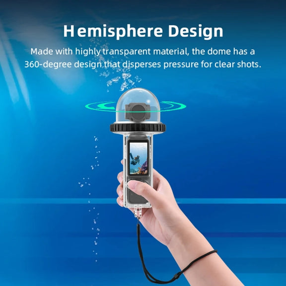 For DJI Osmo Pocket 3 BRDRC 40m Depth Water-resistant Case Diving Housing Cover(Transparent Handle)