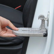Car Hook Door Foldable Foot Pedal with Safety Hammer(Silver)