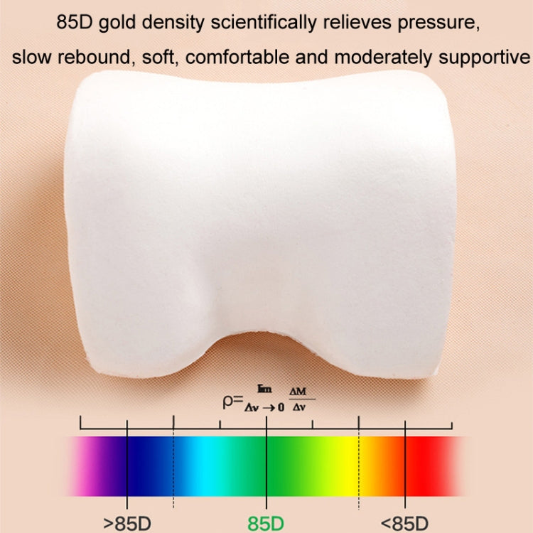 Leather Memory Foam All Season Car Seat Neck Support Cushion Headrest+Waist Pad(Beige)