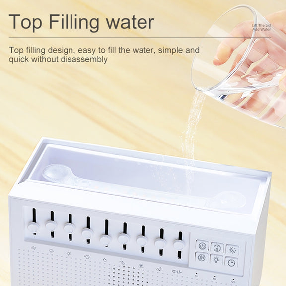 C221 Bluetooth White Noise Flame Aromatherapy Machine Home Desktop Humidifier(English Version)