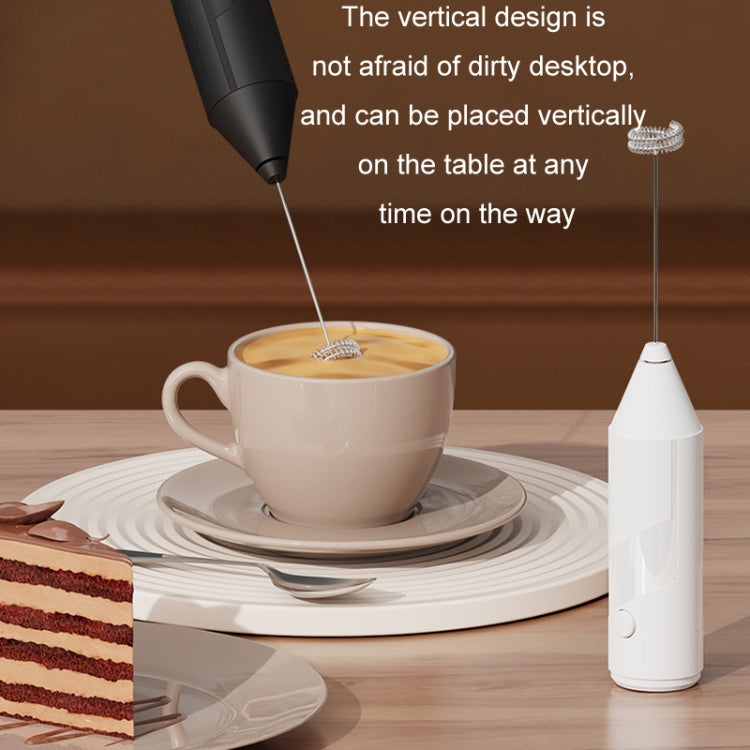 Mini Electric Handheld Milk Frother Cream Stirrer(Black)