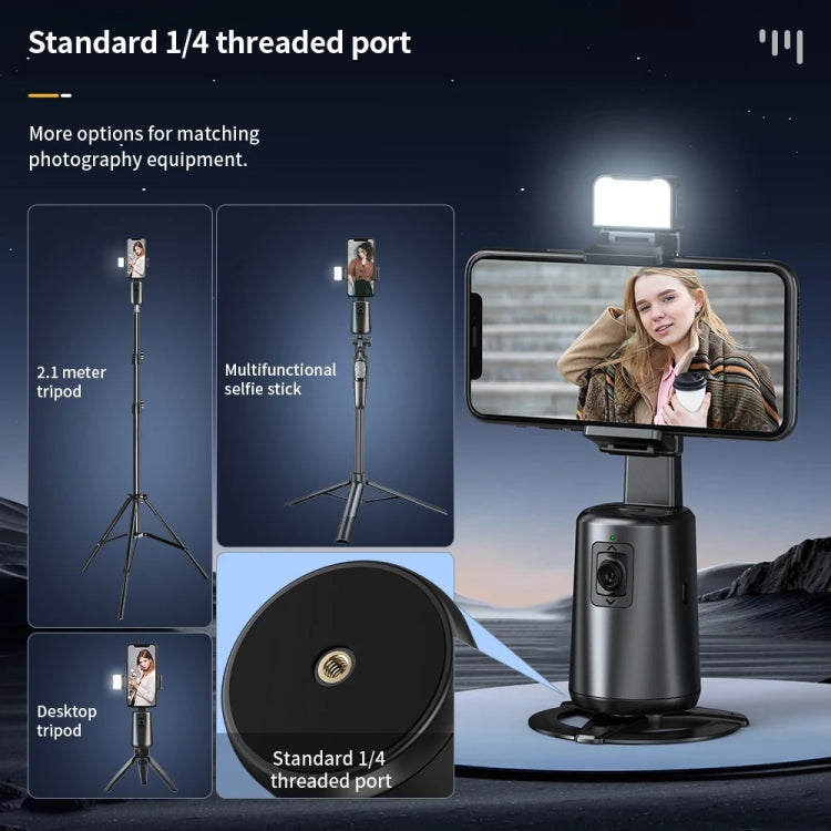 Pixel A200  Auto Tracking Gimbal Stabilizer 360 Degree Rotation Selfie Stick With Fill Light Set 3