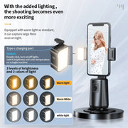 Pixel A200  Auto Tracking Gimbal Stabilizer 360 Degree Rotation Selfie Stick With Fill Light Set 3