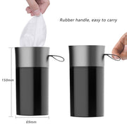 BEN.JACK Cylindrical Car Water Cup Holder Tissue Box(Black Red)