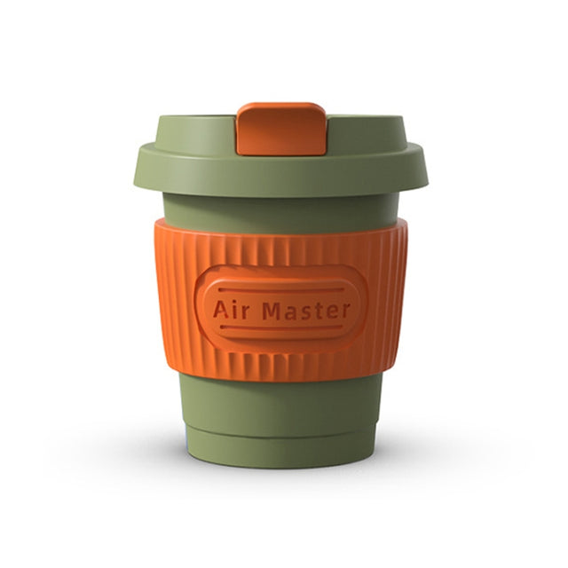 BEN.JACK Coffee Cup Car Perfume Air Conditioner Air Outlet Aromatherapy Ornaments(Light Green+Orange)