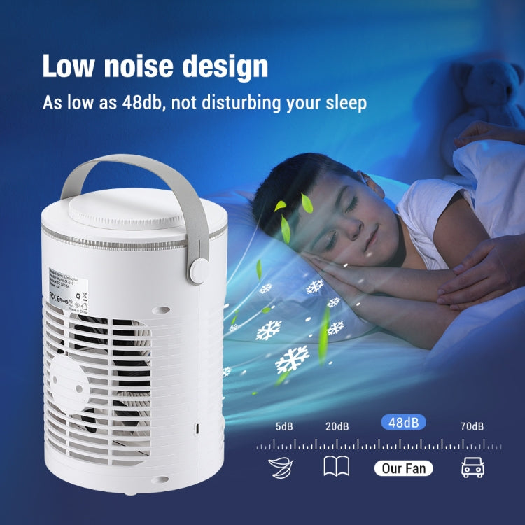 CF-516 USB Home Timed Desktop RGB Light Adjustable Spray Humidification Cooler Fan(White)