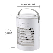 CF-516 USB Home Timed Desktop RGB Light Adjustable Spray Humidification Cooler Fan(White)