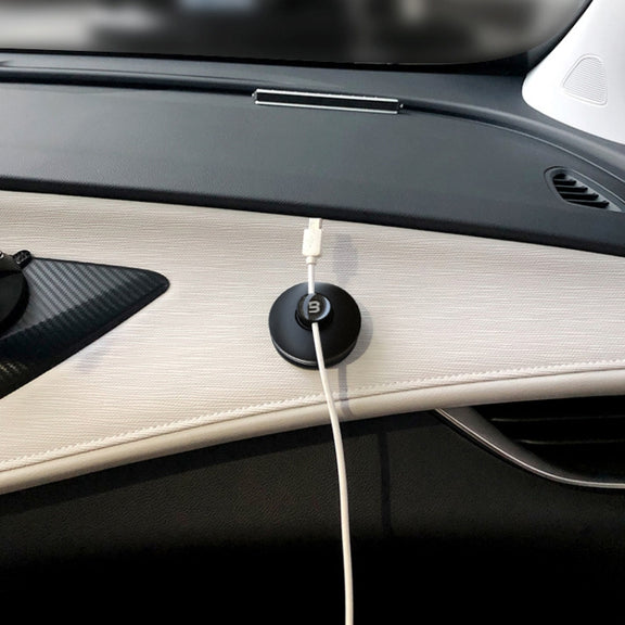 BEN.JACK Desktop Data Cable Storage Buckle Headphone Cable Holder(Black)