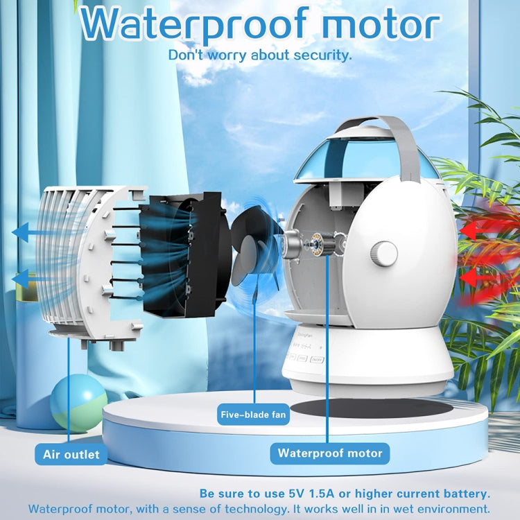 CF-009 USB Touch Spray Humidification Air Conditioning Fan Desktop Office Air Cooler(White)