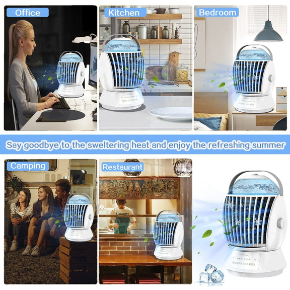 CF-009 USB Touch Spray Humidification Air Conditioning Fan Desktop Office Air Cooler(White)