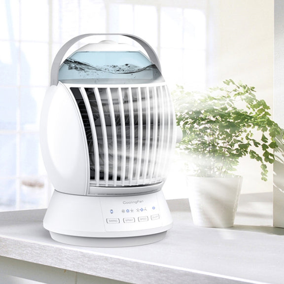 CF-009 USB Touch Spray Humidification Air Conditioning Fan Desktop Office Air Cooler(White)