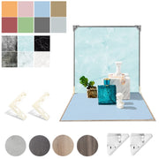 2pcs 40cm Double-Sided Background Board + 7pcs Backdrop Paper Photography Props Set, Spec: Set 3
