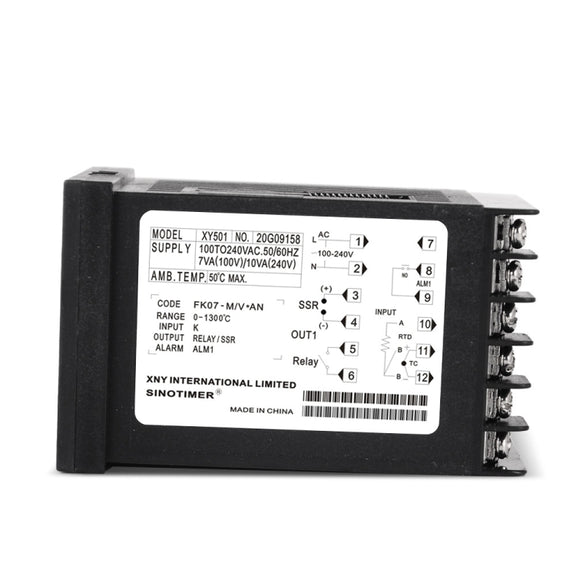 SINOTIMER XY501 Short Shell Intelligent PID Temperature Control Instrument Heating Refrigeration Relay SSR Solid State Output