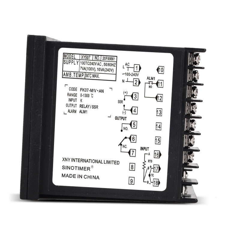 SINOTIMER XY507 Smart Temperature Control Instrument Short Shell PID Heating Relay SSR Solid State Output