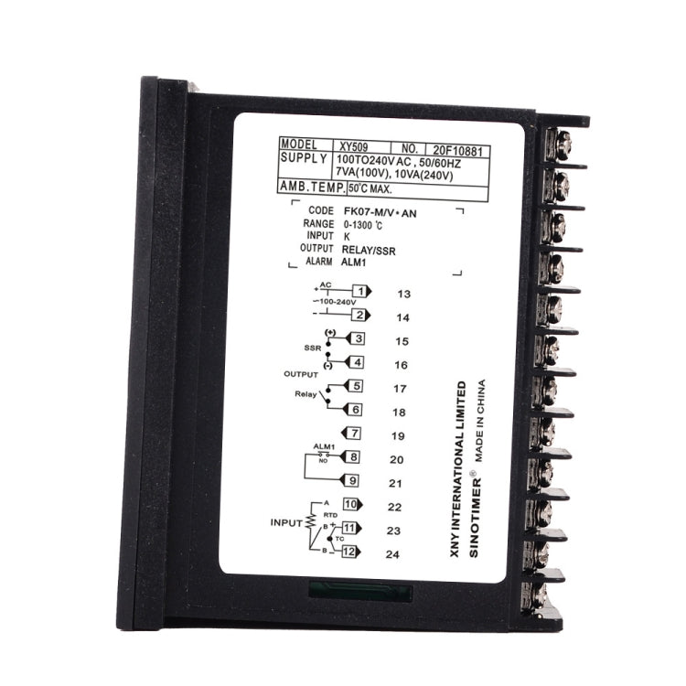 SINOTIMER XY509 Smart Temperature Control Instrument Short Case PID Heating Relay SSR Solid State Output