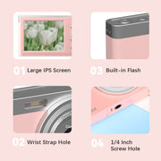 50 MP HD Camera 4K Video Retro Vlog Self-Shooting Camera(White)