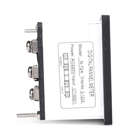 SINOTIMER N-72A AC Current Signal Indicator Square Turntable LED Digital Ammeter