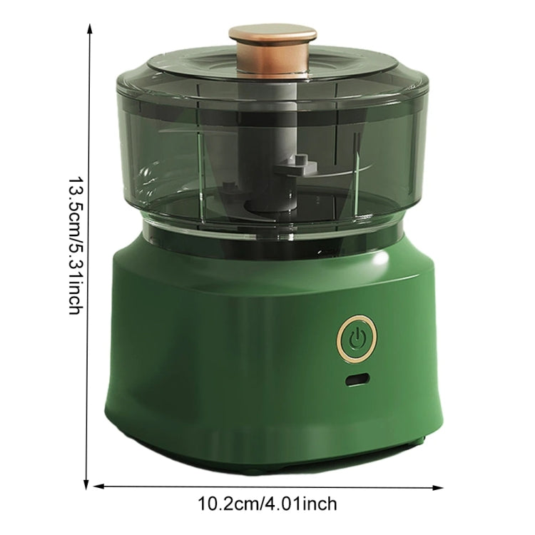JRQ-01 Home Wireless Electric Meat Grinder Kitchen Garlic Pounder, Size: Double-click(Green)