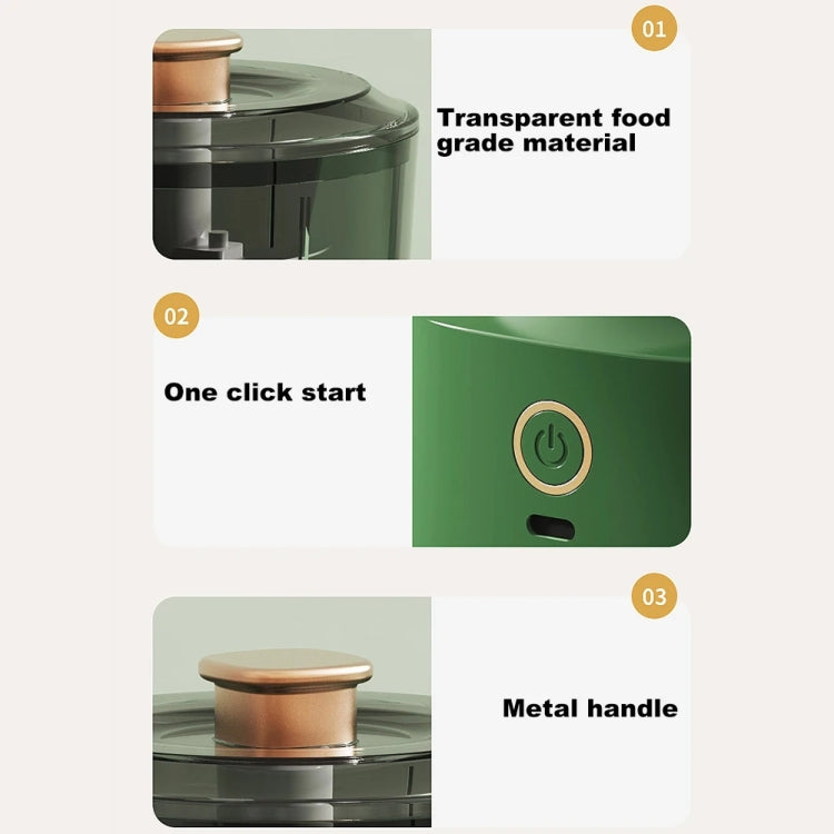 JRQ-01 Home Wireless Electric Meat Grinder Kitchen Garlic Pounder, Size: Electroplated Double-click(White)