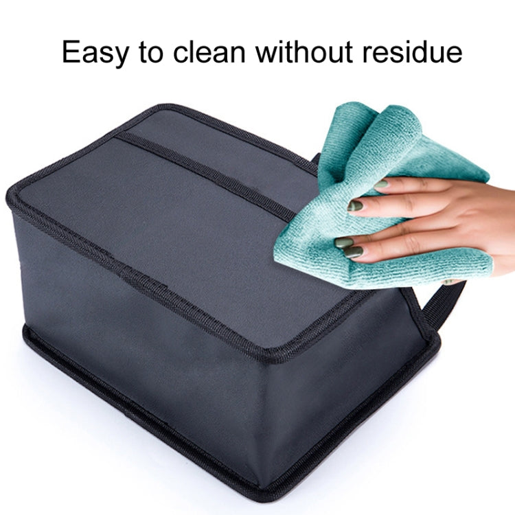 Car Hanging Garbage Bag Multifunctional Folding Storage Box, Model: H611 Woven Pattern
